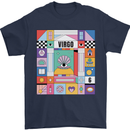 A Vibrant Virgo Star Sign Zodiac Mens T-Shirt 100% Cotton Navy Blue