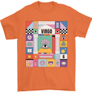 A Vibrant Virgo Star Sign Zodiac Mens T-Shirt 100% Cotton Orange
