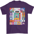 A Vibrant Virgo Star Sign Zodiac Mens T-Shirt 100% Cotton Purple