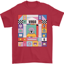 A Vibrant Virgo Star Sign Zodiac Mens T-Shirt 100% Cotton Red
