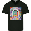 A Vibrant Virgo Star Sign Zodiac Mens V-Neck Cotton T-Shirt Black