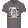 A Vibrant Virgo Star Sign Zodiac Mens V-Neck Cotton T-Shirt Charcoal
