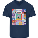 A Vibrant Virgo Star Sign Zodiac Mens V-Neck Cotton T-Shirt Navy Blue