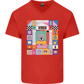 A Vibrant Virgo Star Sign Zodiac Mens V-Neck Cotton T-Shirt Red