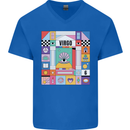 A Vibrant Virgo Star Sign Zodiac Mens V-Neck Cotton T-Shirt Royal Blue