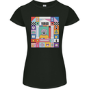 A Vibrant Virgo Star Sign Zodiac Womens Petite Cut T-Shirt Black