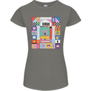 A Vibrant Virgo Star Sign Zodiac Womens Petite Cut T-Shirt Charcoal
