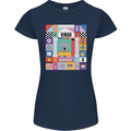 A Vibrant Virgo Star Sign Zodiac Womens Petite Cut T-Shirt Navy Blue