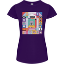 A Vibrant Virgo Star Sign Zodiac Womens Petite Cut T-Shirt Purple