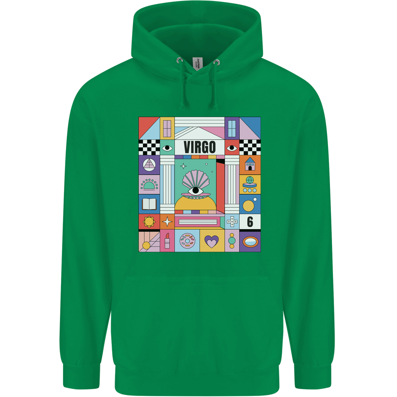 A Vibrant Virgo Zodiac Star Sign Childrens Kids Hoodie Irish Green