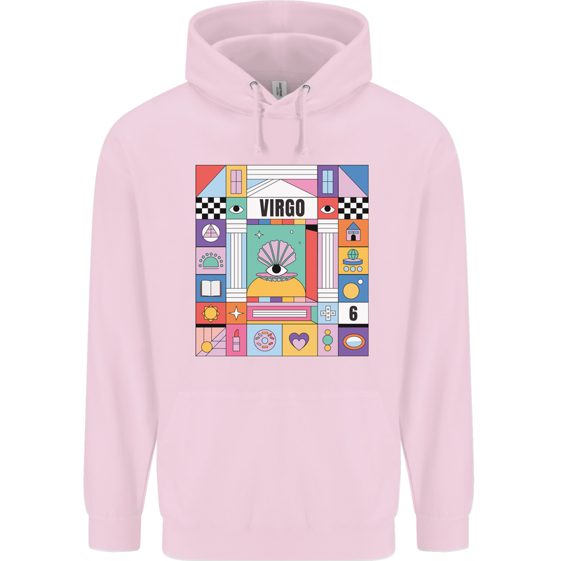 A Vibrant Virgo Zodiac Star Sign Childrens Kids Hoodie Light Pink