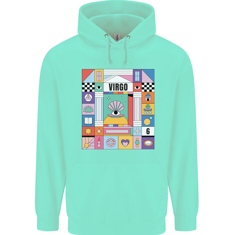 A Vibrant Virgo Zodiac Star Sign Childrens Kids Hoodie Peppermint