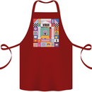 A Vibrant Virgo Zodiac Star Sign Cotton Apron 100% Organic Maroon