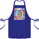 A Vibrant Virgo Zodiac Star Sign Cotton Apron 100% Organic Royal Blue