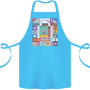 A Vibrant Virgo Zodiac Star Sign Cotton Apron 100% Organic Turquoise
