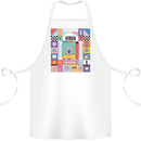 A Vibrant Virgo Zodiac Star Sign Cotton Apron 100% Organic White