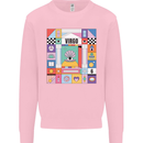 A Vibrant Virgo Zodiac Star Sign Kids Sweatshirt Jumper Light Pink