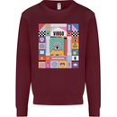 A Vibrant Virgo Zodiac Star Sign Kids Sweatshirt Jumper Maroon