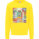 A Vibrant Virgo Zodiac Star Sign Kids Sweatshirt Jumper Yellow