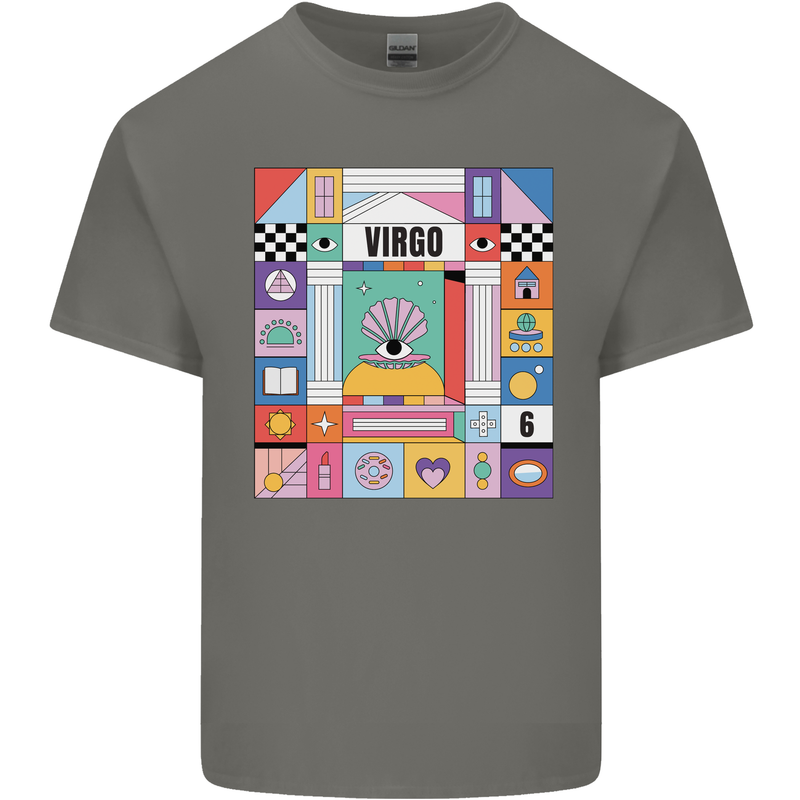 A Vibrant Virgo Zodiac Star Sign Kids T-Shirt Childrens Charcoal