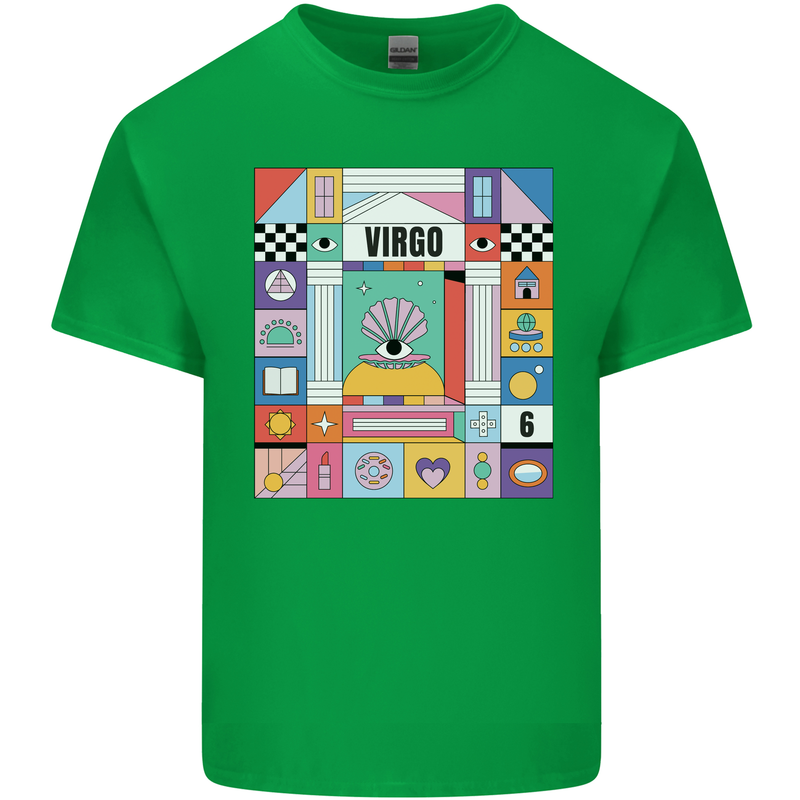 A Vibrant Virgo Zodiac Star Sign Kids T-Shirt Childrens Irish Green