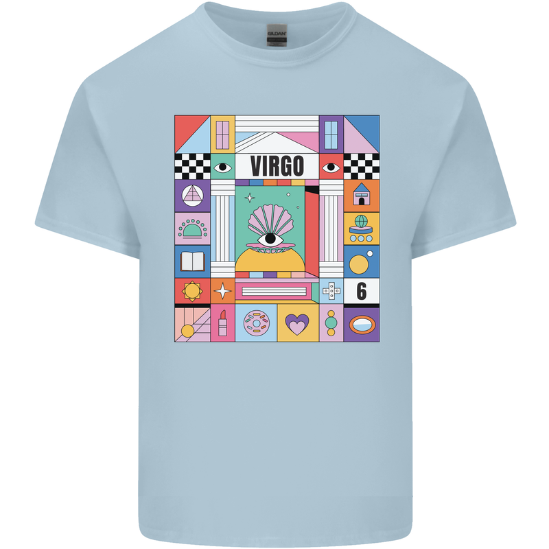 A Vibrant Virgo Zodiac Star Sign Kids T-Shirt Childrens Light Blue