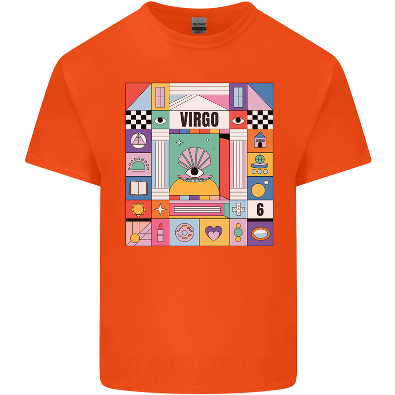 A Vibrant Virgo Zodiac Star Sign Kids T-Shirt Childrens Orange