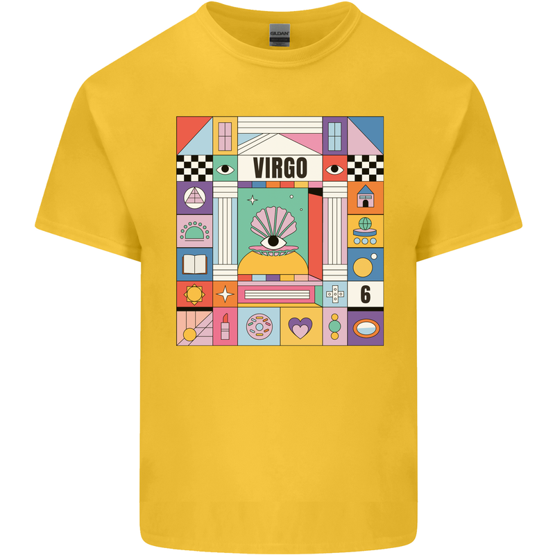 A Vibrant Virgo Zodiac Star Sign Kids T-Shirt Childrens Yellow