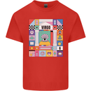 A Vibrant Virgo Zodiac Star Sign Mens Cotton T-Shirt Tee Top Red