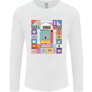 A Vibrant Virgo Zodiac Star Sign Mens Long Sleeve T-Shirt White