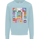 A Vibrant Virgo Zodiac Star Sign Mens Sweatshirt Jumper Light Blue