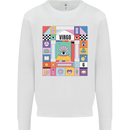 A Vibrant Virgo Zodiac Star Sign Mens Sweatshirt Jumper White