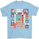 A Vibrant Virgo Zodiac Star Sign Mens T-Shirt 100% Cotton Light Blue