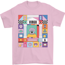 A Vibrant Virgo Zodiac Star Sign Mens T-Shirt 100% Cotton Light Pink