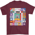 A Vibrant Virgo Zodiac Star Sign Mens T-Shirt 100% Cotton Maroon