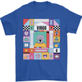 A Vibrant Virgo Zodiac Star Sign Mens T-Shirt 100% Cotton Royal Blue