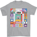 A Vibrant Virgo Zodiac Star Sign Mens T-Shirt 100% Cotton Sports Grey