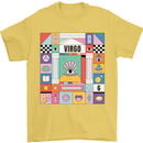 A Vibrant Virgo Zodiac Star Sign Mens T-Shirt 100% Cotton Yellow