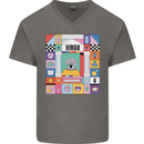 A Vibrant Virgo Zodiac Star Sign Mens V-Neck Cotton T-Shirt Charcoal