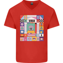 A Vibrant Virgo Zodiac Star Sign Mens V-Neck Cotton T-Shirt Red