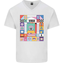 A Vibrant Virgo Zodiac Star Sign Mens V-Neck Cotton T-Shirt White