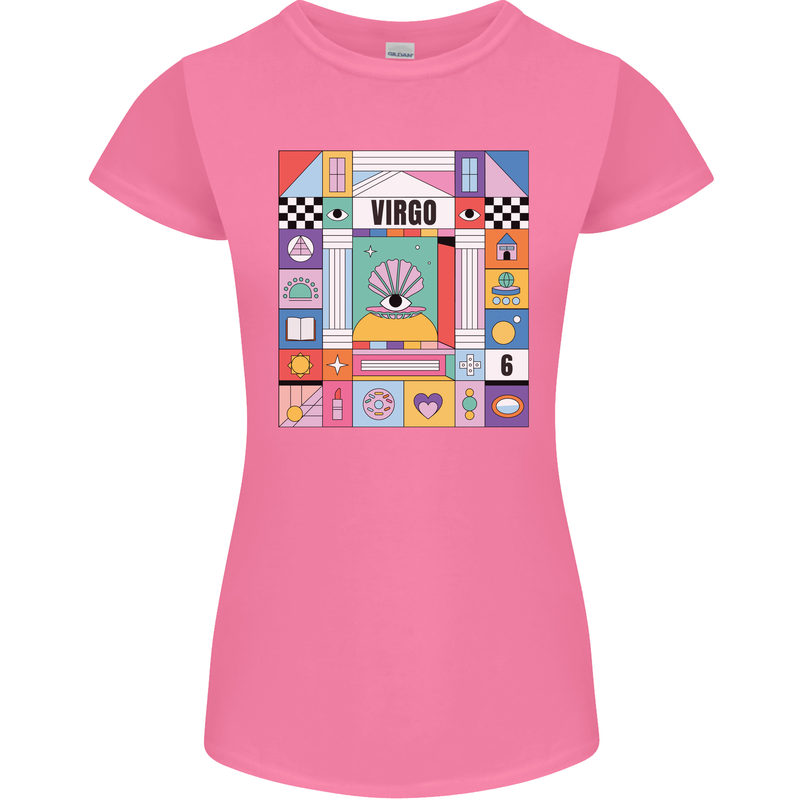 A Vibrant Virgo Zodiac Star Sign Womens Petite Cut T-Shirt Azalea