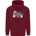 A Video Game Console Controller Childrens Kids Hoodie Maroon