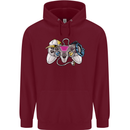 A Video Game Console Controller Childrens Kids Hoodie Maroon