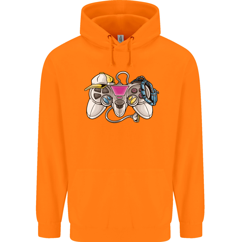 A Video Game Console Controller Childrens Kids Hoodie Orange