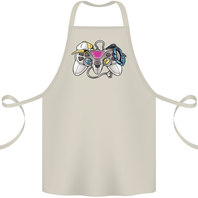 A Video Game Console Controller Cotton Apron 100% Organic Natural