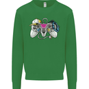 A Video Game Console Controller Kids Sweatshirt Jumper Irish Green