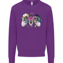 A Video Game Console Controller Kids Sweatshirt Jumper Purple