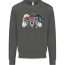A Video Game Console Controller Kids Sweatshirt Jumper Storm Grey