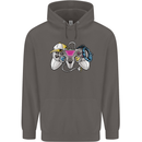A Video Game Console Controller Mens 80% Cotton Hoodie Charcoal